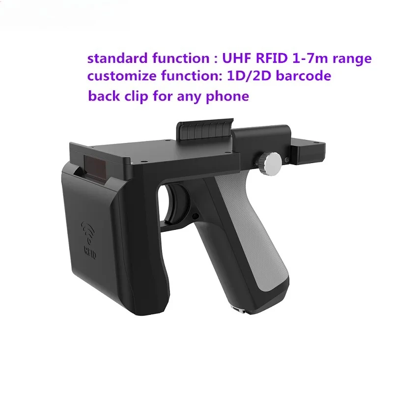 

Недорогой портативный UHF RFID-сканер 5.0 с опциональным считывателем штрих-кодов 1D/2D, совместимый с мобильными устройствами, для бизнеса и инвентаризации