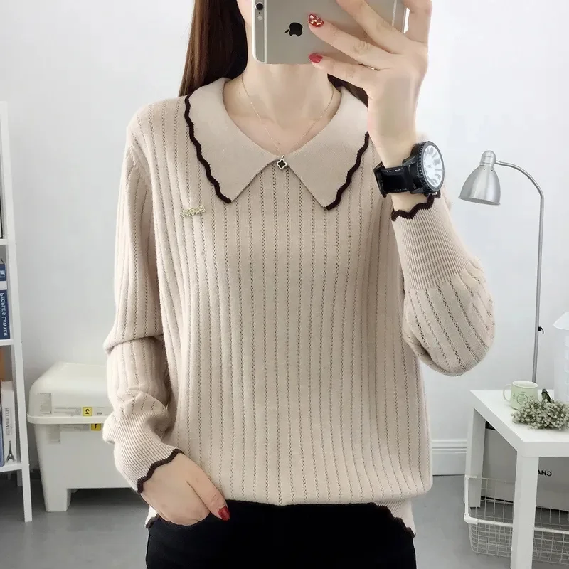 

Fashion Women Sweaters 2023 Autumn Winter Sweater Woman Pullovers Knitt Sweater Long Sleeve Jumper Elastic Knitwear Tops