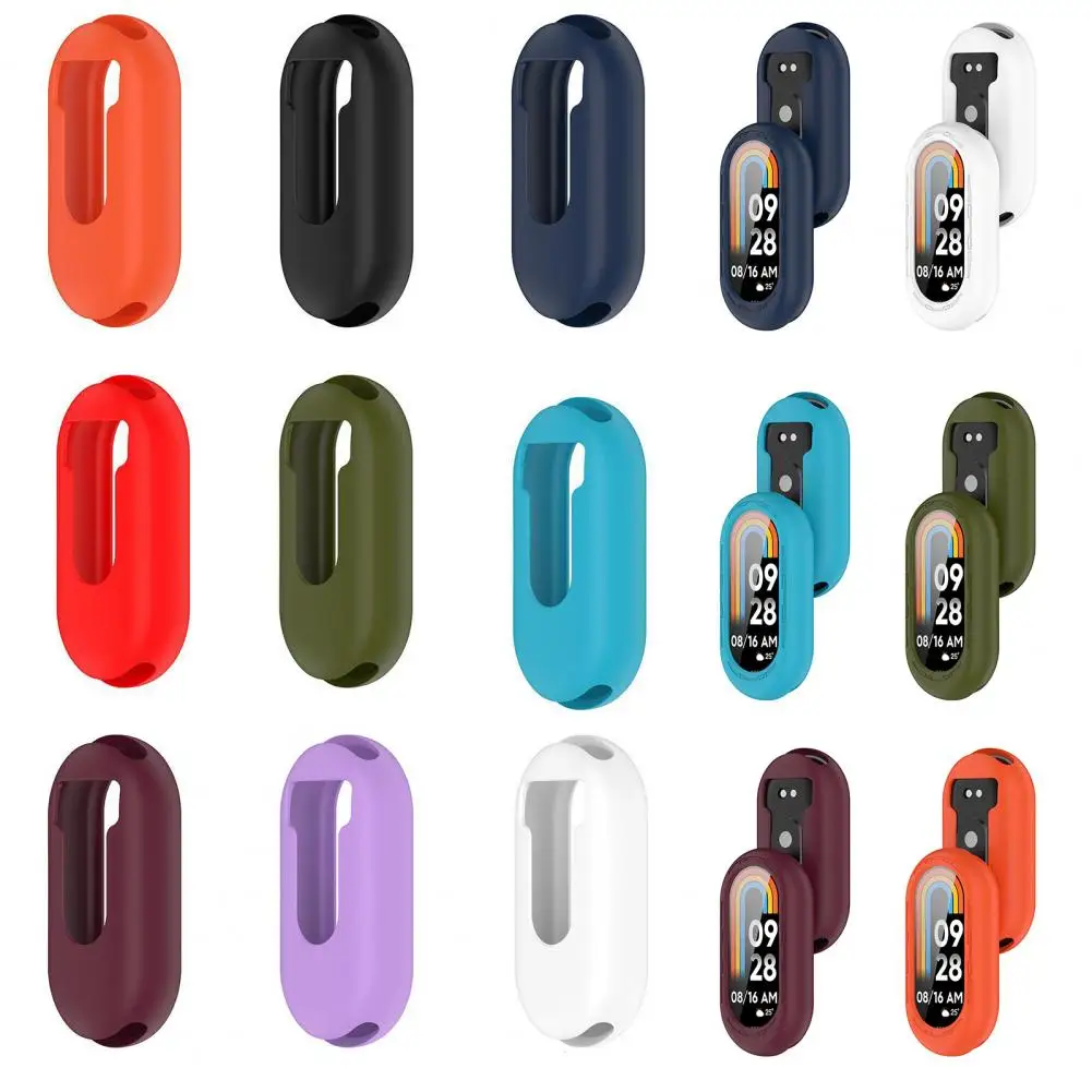 Easy to Install Wristband Case Protective Case Wristband Durable Silicone Protective Cover for Mi Band 8 Easy Installation