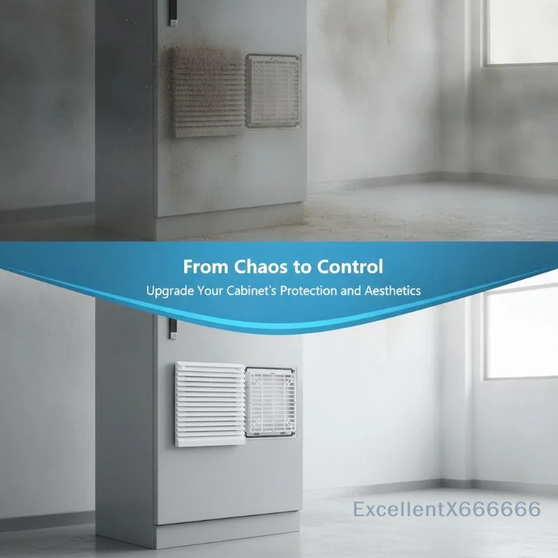 Weather Proof Cabinet Dustproof Vent Filter Shutter Axial Fan Heat Dissipation Net Cover for Outdoor Telecom Cabinet Use