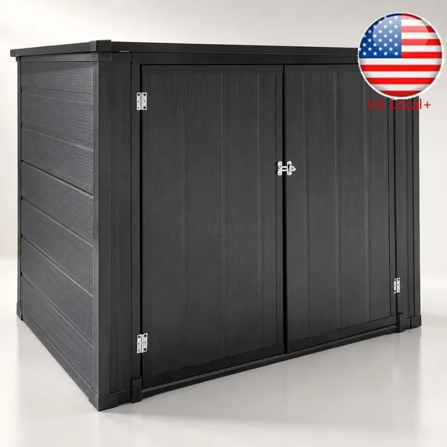 Weatherproof Outdoor Storage Shed with Lockable Door: Galvanized Steel, Gray, Rust-Resistant Secure