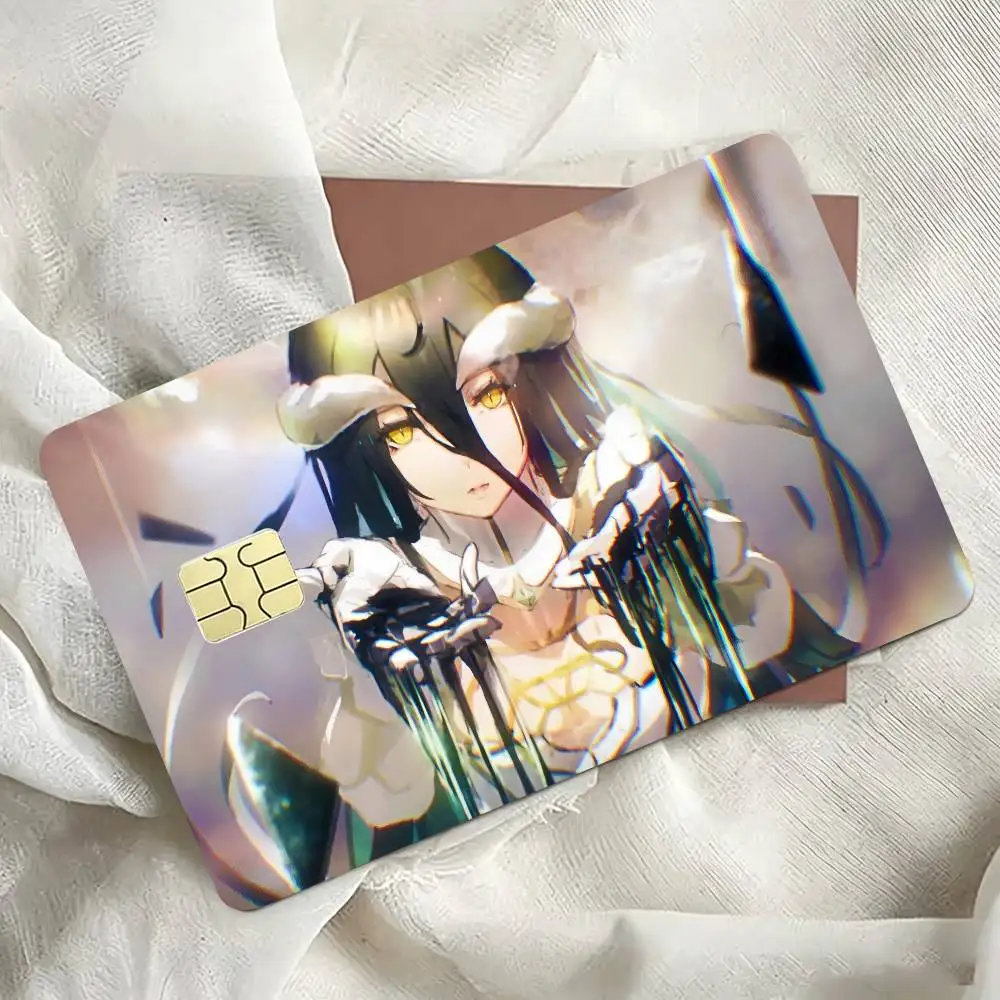 Albedo Anime O-Overlord   Credit Card Public Transportation Cards Protective Sticker Waterproof Card Face Decoration
