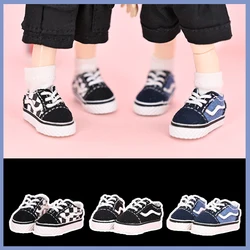 New Ob11 Doll Black Canvas Skate Shoes With Shoelace Doll Accessories Cute For Penny, Ymy, Obitsu 11,Molly, Gsc,1/12 Bjd Doll