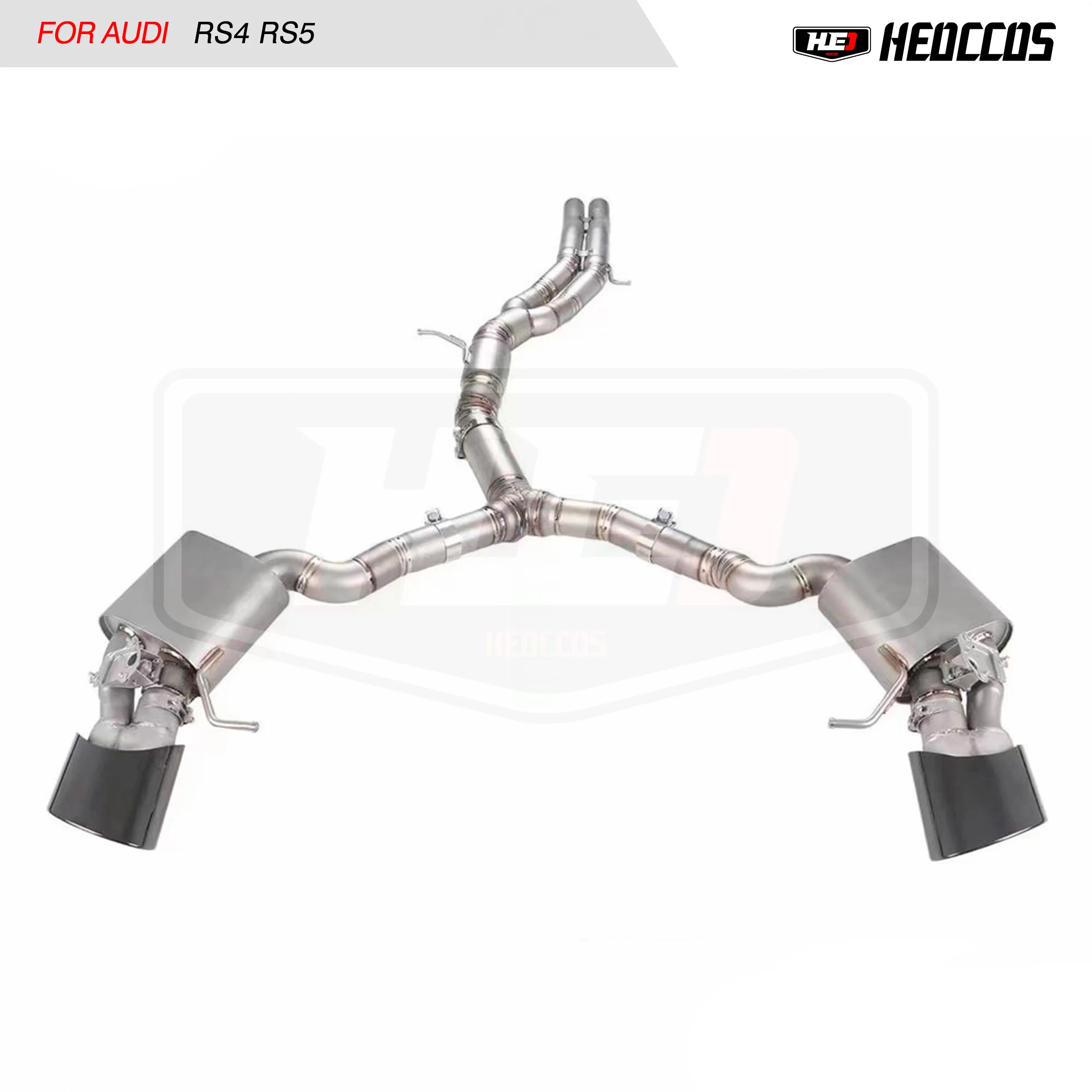 

HEO titanium alloy catback exhaust for Audi RS4 RS5 exhaust muffler with valves auto performance parts