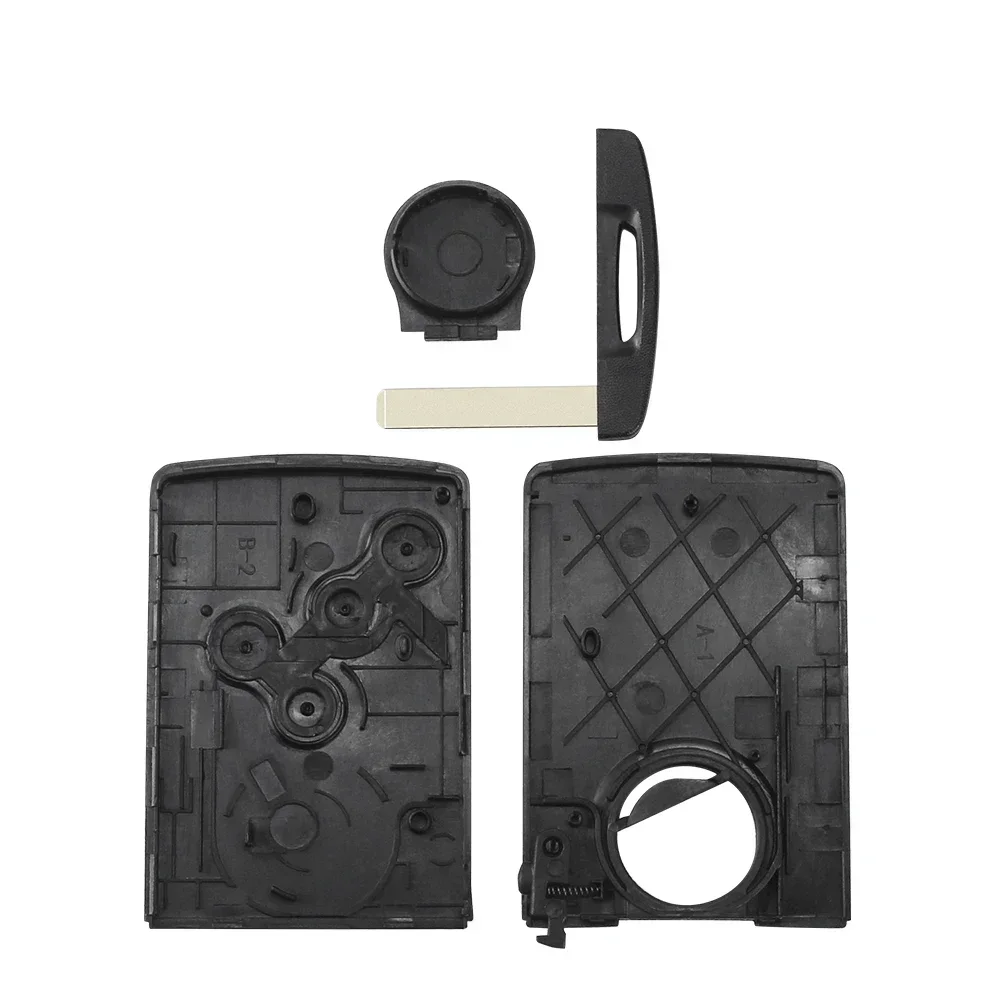 Dandkey 10 pçs caso chave remota do carro escudo para renault megane laguna koleos fluence scenic clio captur 4btn cartão inteligente com lâmina