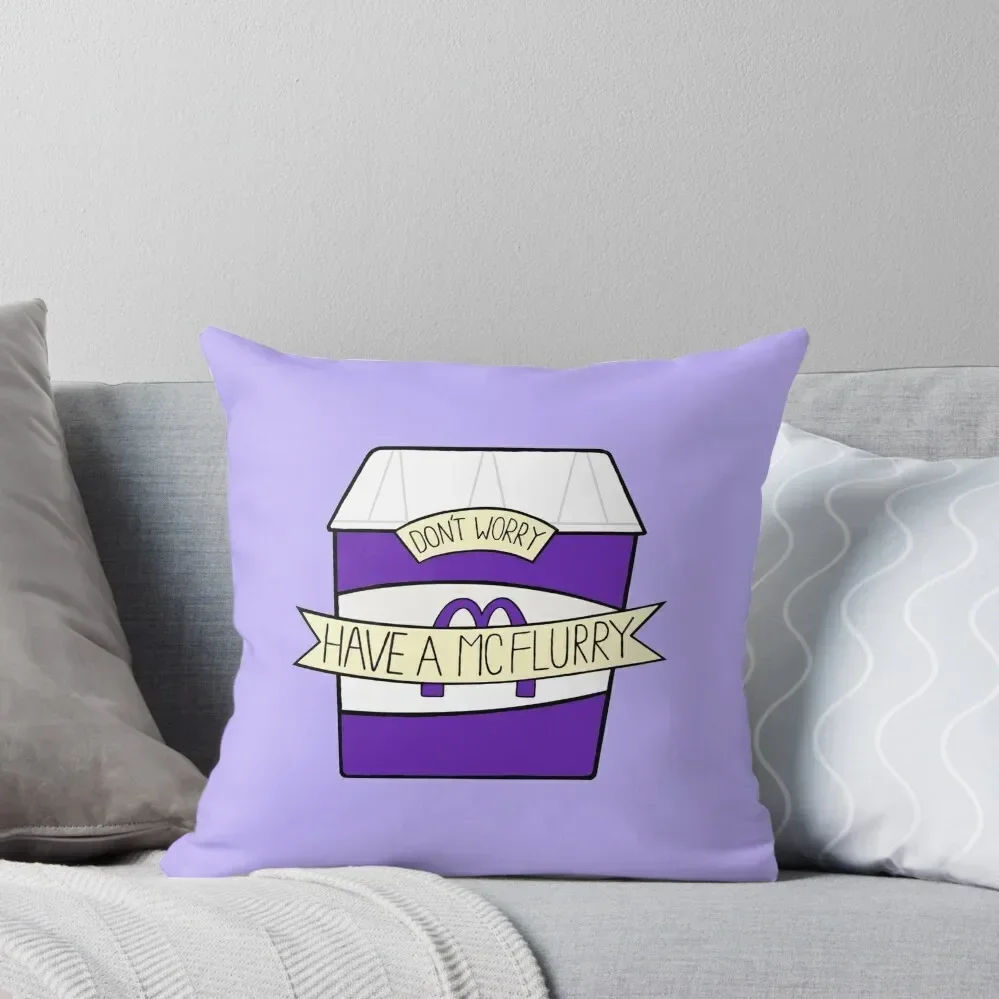 Don't Worry Have a McFlurry Throw Pillow christmas pillowcases covers for pillows pillow