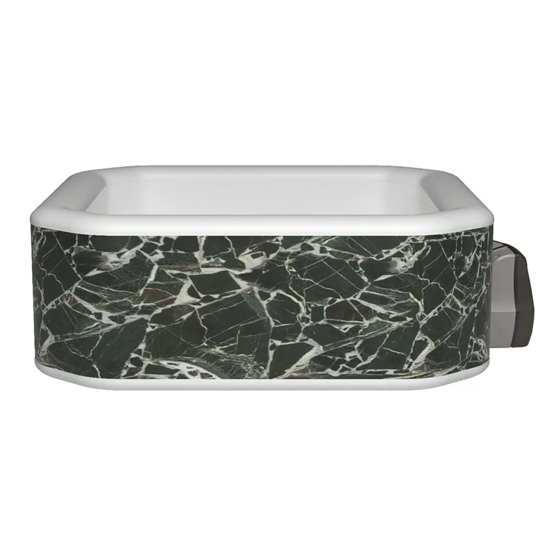 Jilong 14030 EU US V33 Black Marble Pattern Hot Tub 6 Person Bathtub Wholesale Supplies Outdoor Square Spa