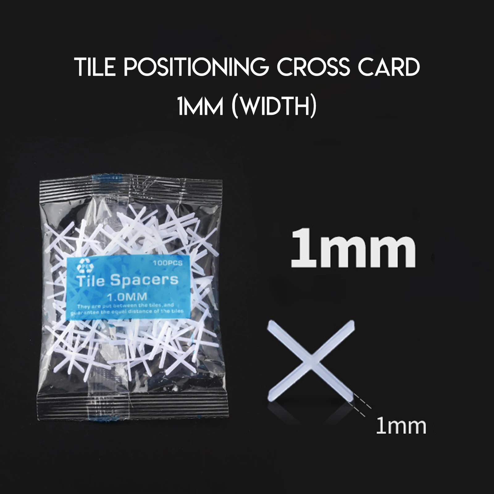 مكونات من بلاط البلاستيك المتقاطع لمرفق البناء فواصل البلاط 1 مم، 1.5 مم، 2 مم، 2.5 مم، 3 مم، 90-100 قطعة #2