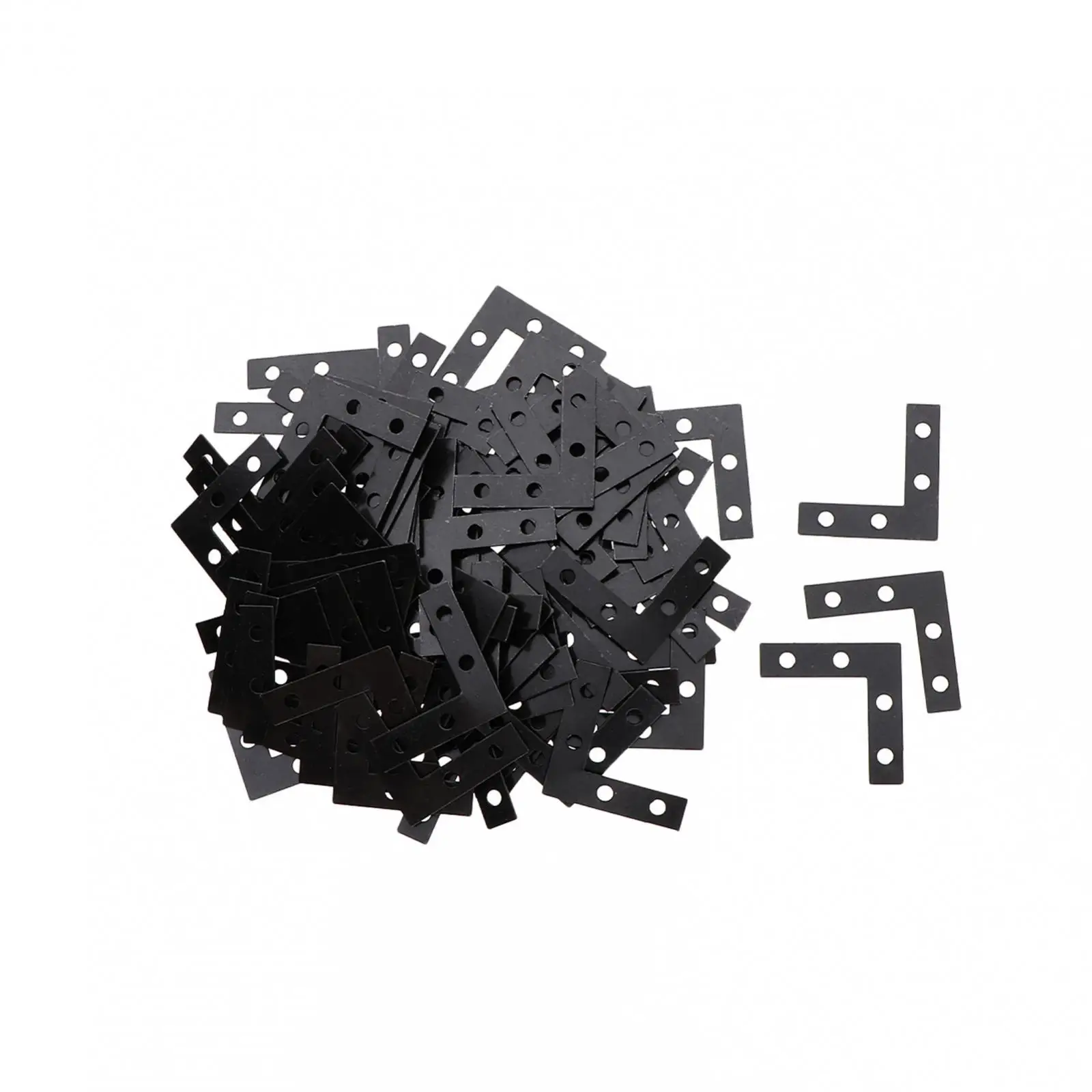 Flat Plate Corner Brace Bracket Connector Black Angle Plate for Picture Photo Frame Support and Restoration DIY view 3