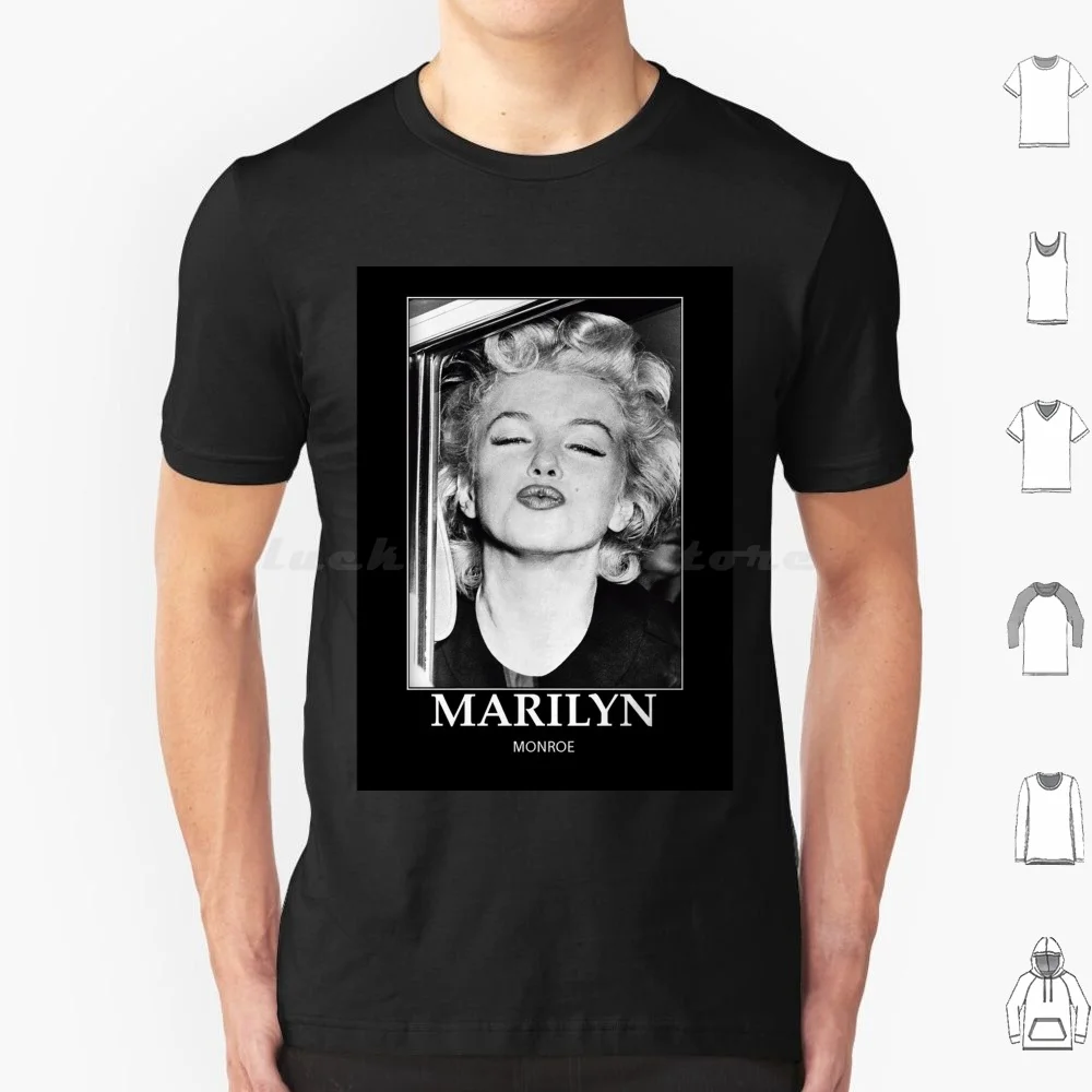 Marilyn Monroe-Bw-D63 T Shirt Cotton Men Women Diy Print Marilyn Monroe Marilyn Monroe Celebrity Celebrities Famous Actress