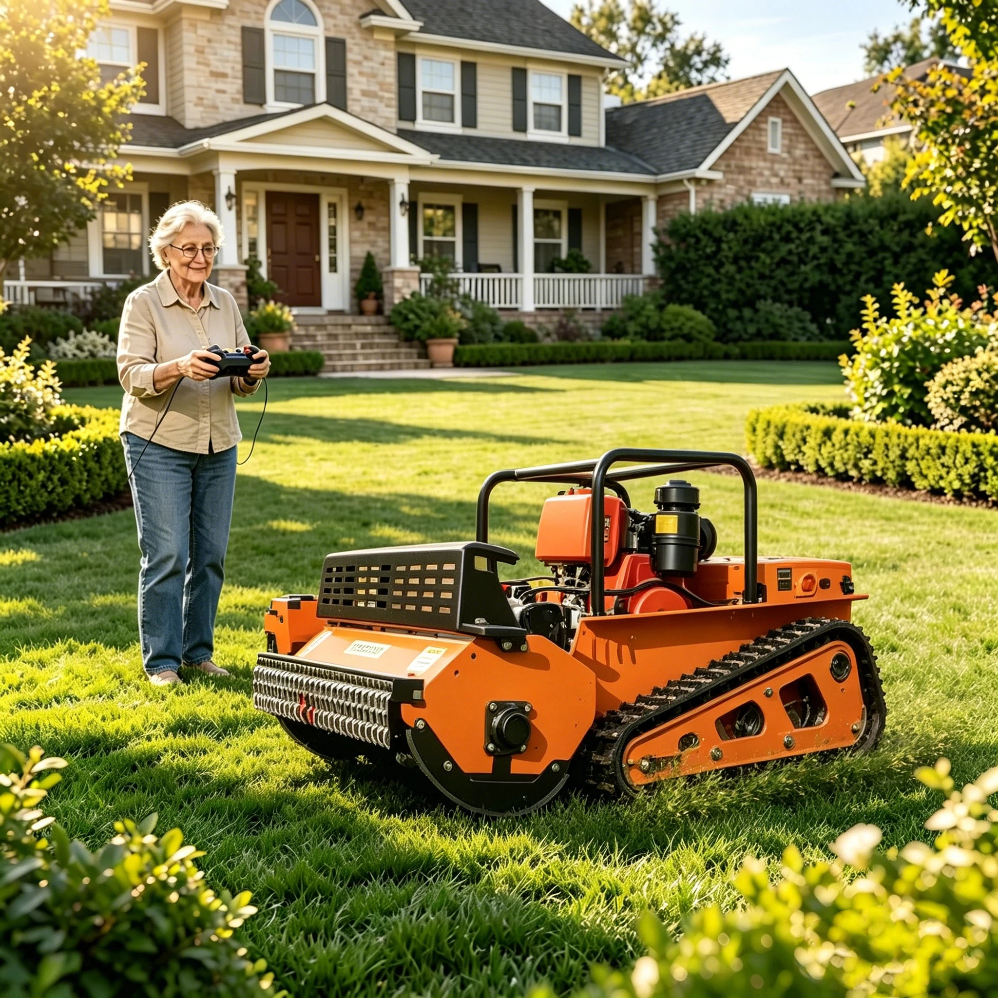 Customized Unified Beauty Trimming Lawn Mower Standard Mowing Remote Control Neat Garden Grass Machine