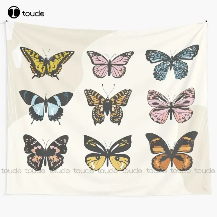 Butterfly Sticker Pack Tapestry Tapestry Wall Hanging For Living Room Bedroom Dorm Room Home Decor Printed Tapestry