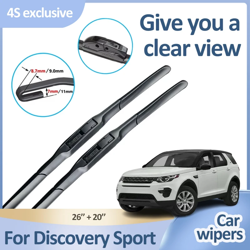 

For Land Rover Discovery Sport 2015-2019 Wipers Blades Front Windscreen Windshield Wiper Cleaning Glasses Rubber Car Accessories