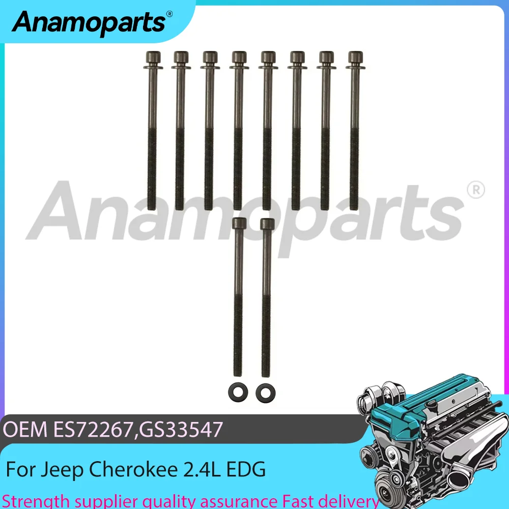 

Engine Parts Head Bolt Kit Fit 1.8 2.0 2.4 L L4 GAS For Jeep Cherokee Ram Dodge Chrysler 200 Fiat 1.8L 2.0L 2.4L 16v EDG 07-16