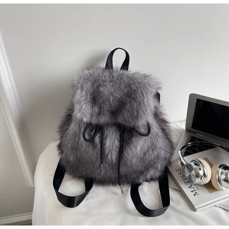 حقيبة ظهر نسائية فروي فاخرة 2025، محفظة أنيقة جدًا بحزام قابل للتعديل، حقيبة دلو برباط واسعة للعمل وعطلة نهاية الأسبوع