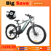 Accolmile Electric Mountain Bike Powerful eBike  8fun 48V 750W Mid Drive Motor 20Ah Removable Battery MTB with Suspension Fork