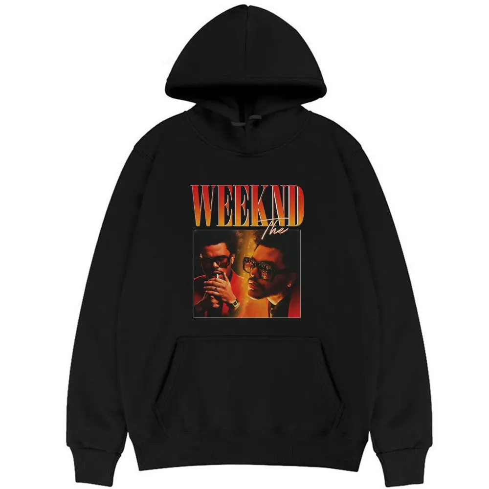 Hot Rap Weeknd Hoodies Vintage Hip Hop Print Sweatshirts Men Women Fashion Neutral Loose Sweatshirt Oversized Hoodie Clothing