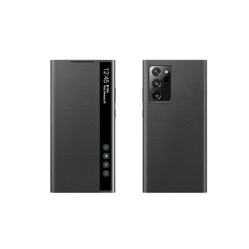 Window View Clear Flip Cover For Samsung Galaxy Note 20 Ultra Flip-free Wake Up Real Smart Chip Leather Case For Samsung Note 20