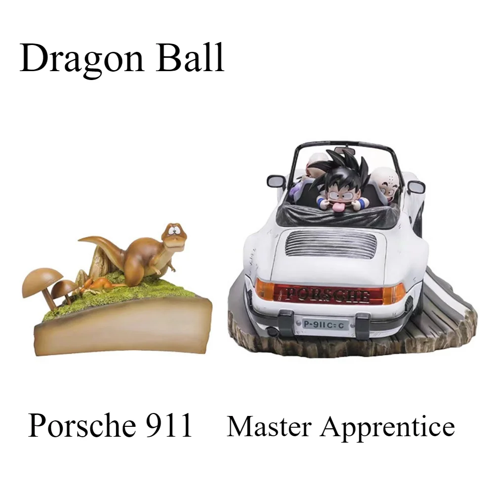 Dragon Ball Porsche 911 Master Apprentice Style Action Figures Super Saiyan Turtle School Garage Kit Ornaments Collect Gift Toy