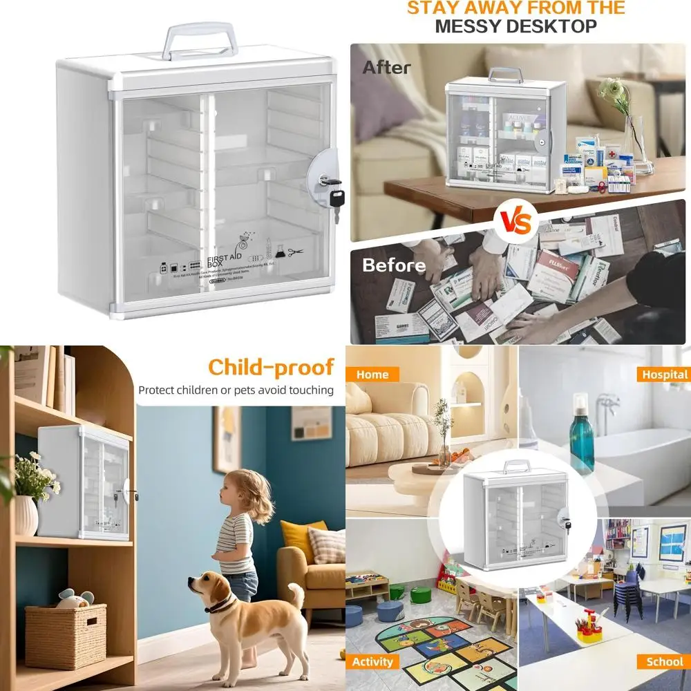 

Серебряный настенный шкафчик для медикаментов, 13,6 x 13,4 x 6,5 дюймов, портативное хранилище для лекарств