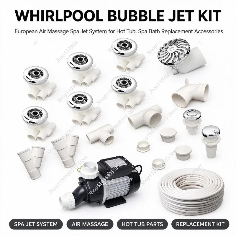 Whirlpool Bubble Jet Kit European Air Massage Spa Jet System For Hot Tub Spa Bath Replacement Accessories