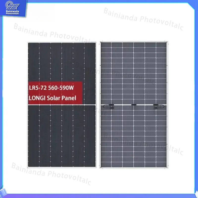 For Hi-MO7 LR5 HGD 560W 570W 580W 590W Double Glass Bifacial Monocrystalline Solar Panel High Mechanical Load 22.8%