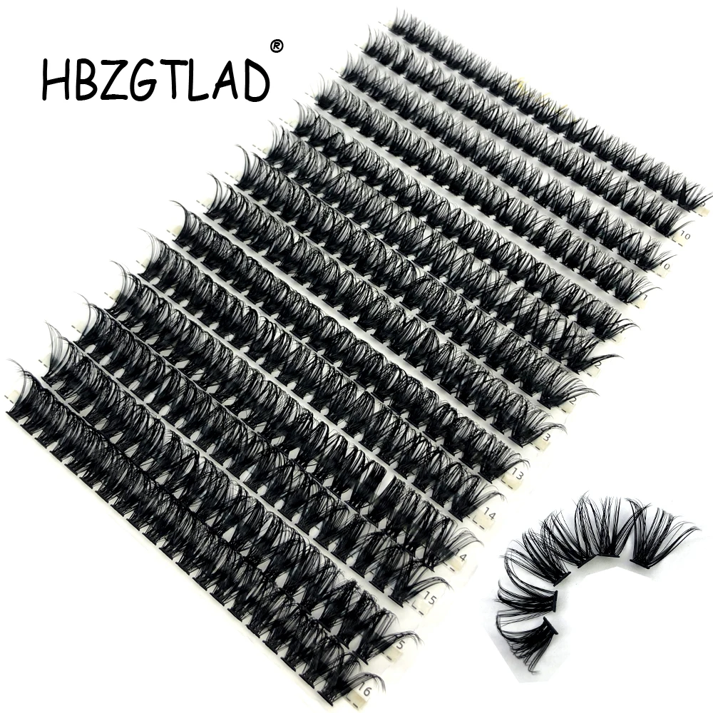 50D /80D Makeup Individual Eyelashes Grafting False Eyelash Extension Natural Thick Eye Lashes Cluster 280 Bundles Soft Fluffy