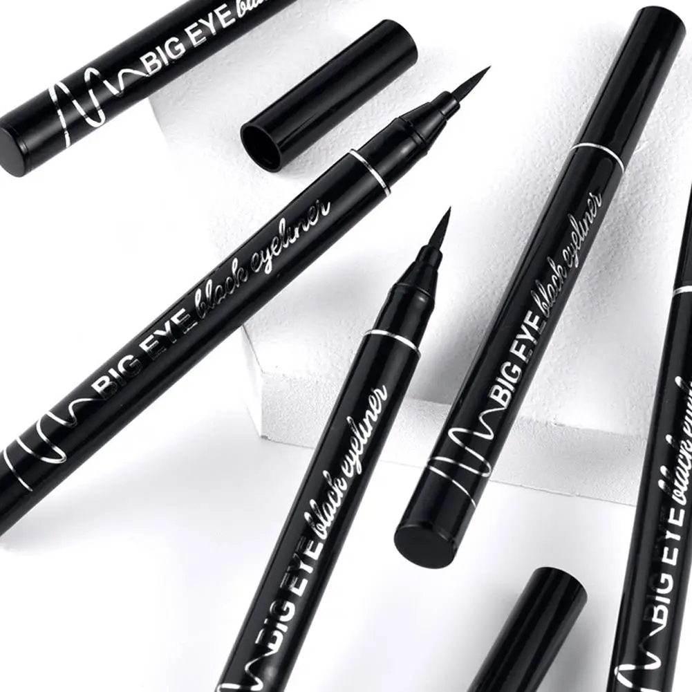 Damskie czarne Eyeliner pióro na płynny wodoodporny, długi trwałe suszenie ołówek do makijażu piękna szybkie gładkie oczy matowe Eyeliner N5G1