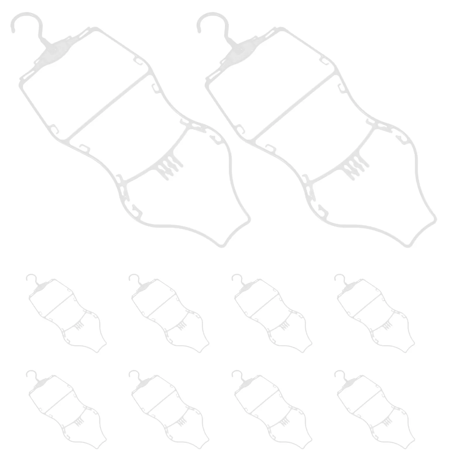 

Набор из 10 легких пластиковых вешалок для купальников детского размера, для демонстрации и организации в домашних условиях, на бассейне, для розничной торговли, портативные