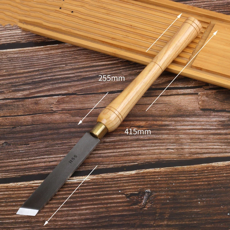 15mm / 25mm Width HSS Negative Rake Scraper Woodturning Chisel  Arc Beveled Blanking Handheld Woodworking Turning Tool