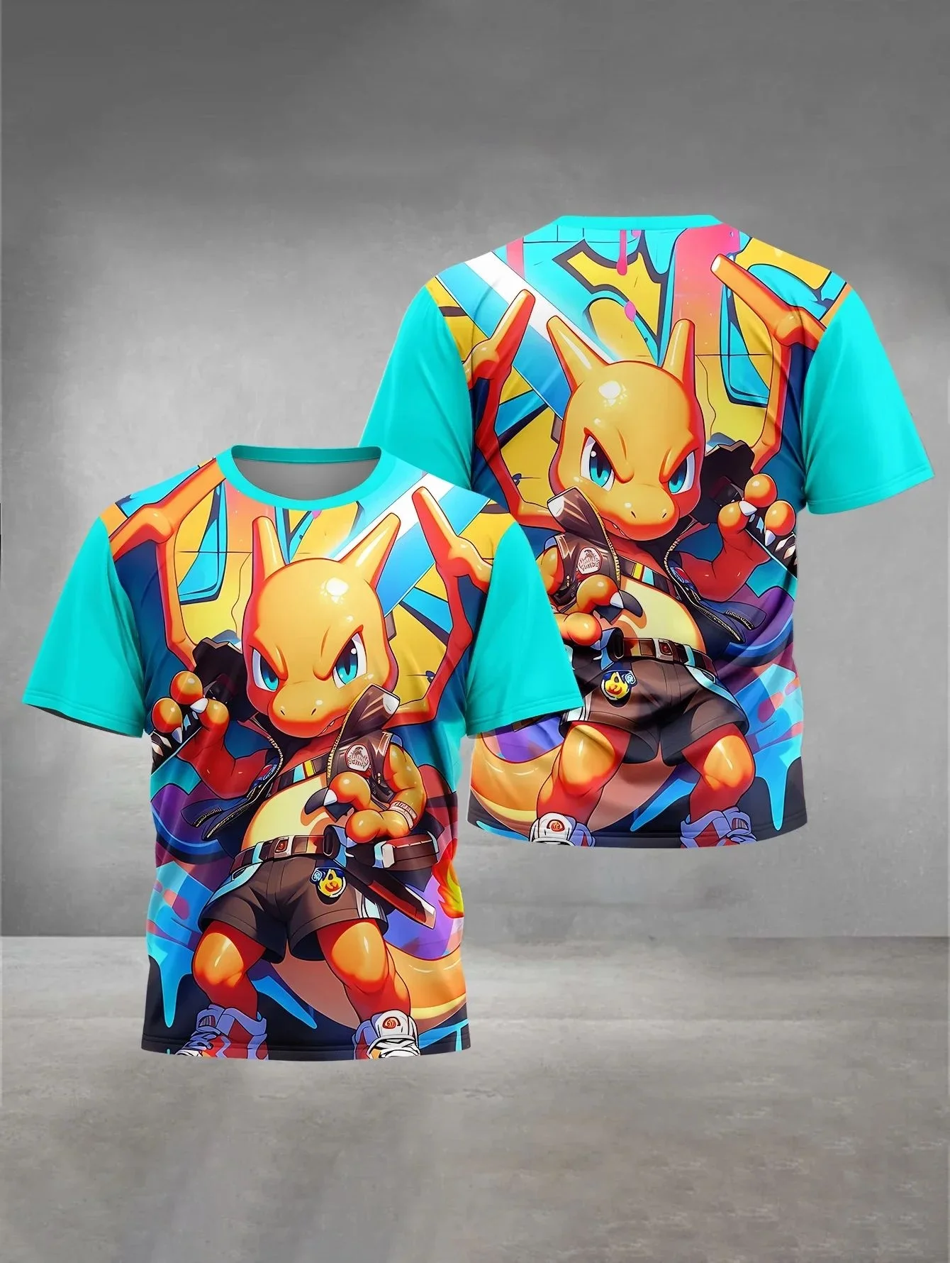 

Джерси с 3D-принтом «Покемон Пикачу» из японского аниме, быстросохнущий тренировочный трикотаж, мужской топ с короткими рукавами, новый хит продаж