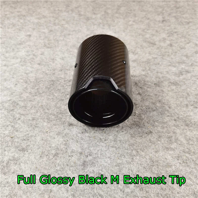 One Piece Full Glossy Black Exhuast Pipe For BMW M2 M3 M4 M5 M6 F06 F12 F32 F36 F40 M Performance Muffler Exhaust Tip Tailpipe