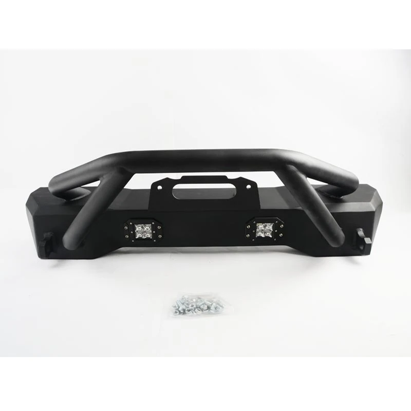 Parachoques Delantero Todoterreno Negro con Luz Compatible con Jeep Wrangler JK 2007+ Accesorios Todoterreno