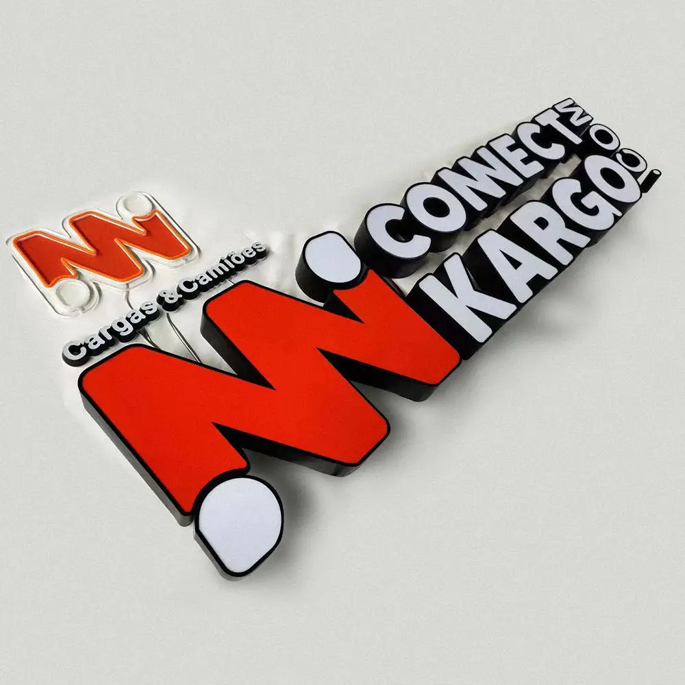 الجملة أدى مضاءة الاكريليك إلكتروني تسجيل مخصص كبير في الهواء الطلق 3d البلاستيك الاكريليك رسائل لافتات أدى تضيء تسجيل