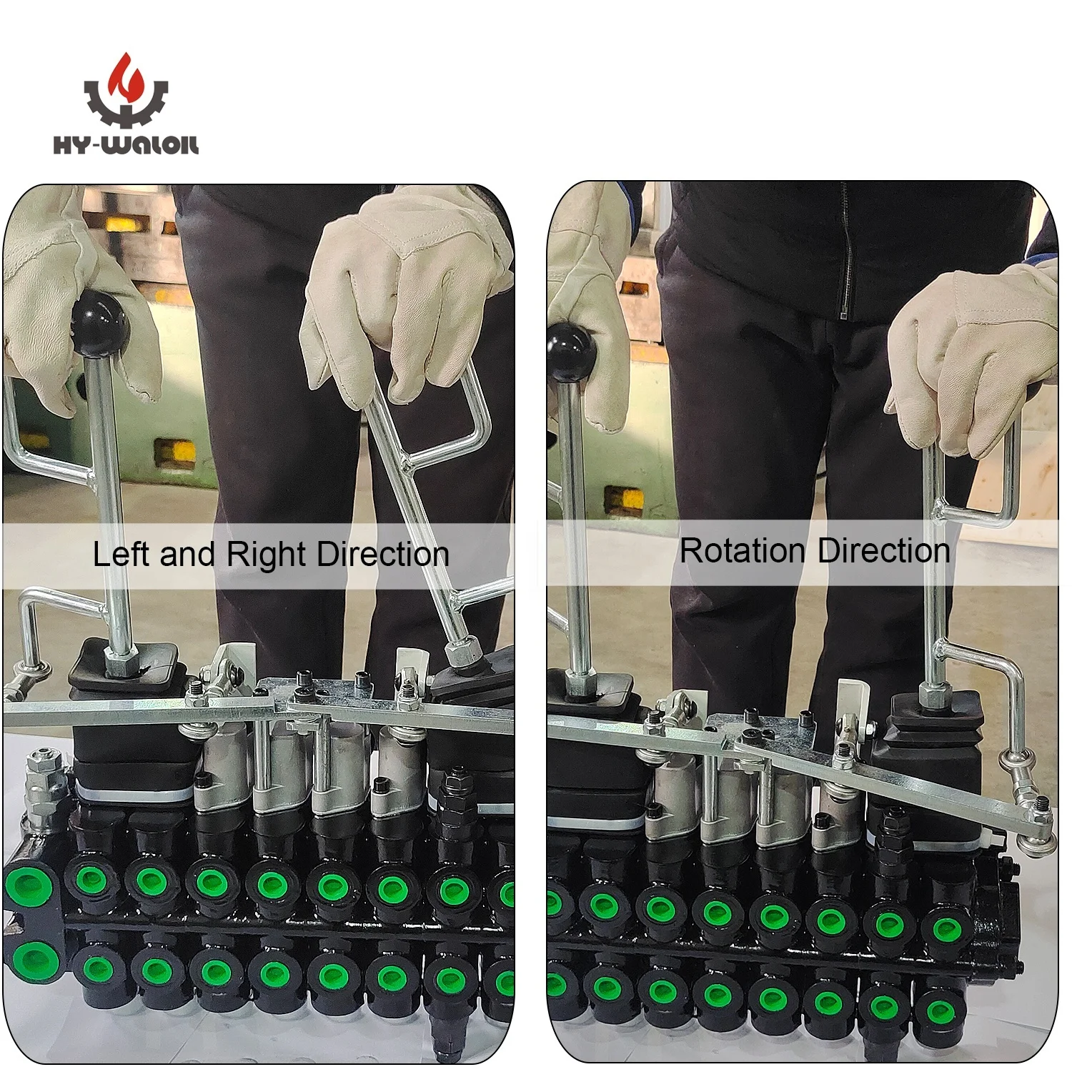 Hy-waloil Forest Crane 250 Bar 60 LPM Light Small 8 Spools 2 Joystick Hydraulic Distributor Sectional Mechanical Control Valve