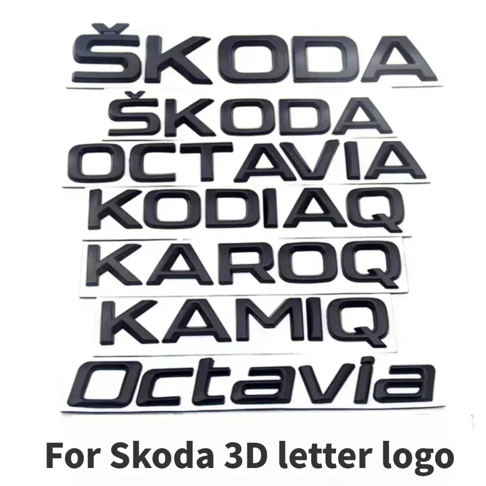 

For Skoda ABS series 4X4 FABIA KAMIQ KAROQ KODIAQ OCTAVIA RAPID SUPERB YETI letter car sticker modified rear trunk accessories