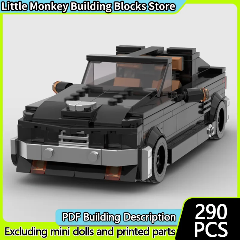 

Speed Racing Car Model MOC Building Bricks Retro Agent Car Modular Technology Children Holiday Gifts Assemble Toys Suit