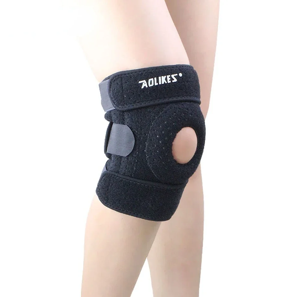 1PCS Breathable Four Spring Knee Support Brace Kneepad Adjustable Patella Knee Pads Safety Sports Kneepad