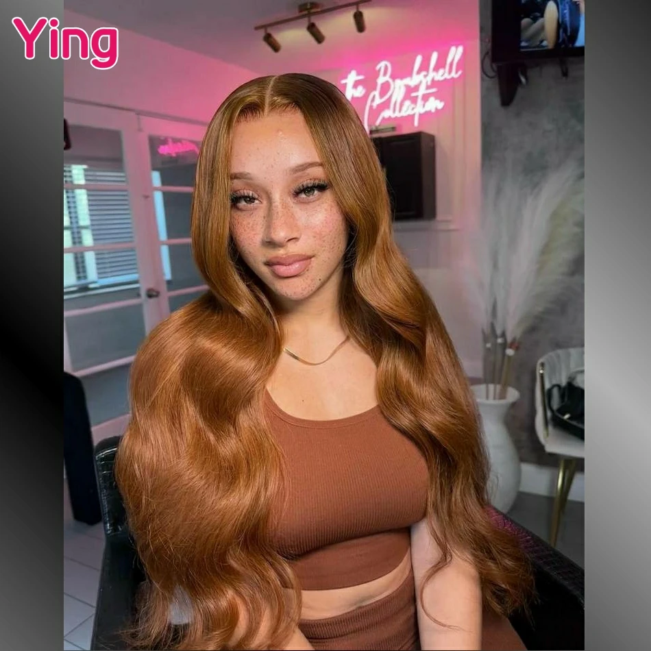 Brown Coffee Colored Body Wave 13x4 13x6 Lace Frontal Human Hair Wig PrePlucked Brazilian 6X4 Lace Closure Wigs For Black Women