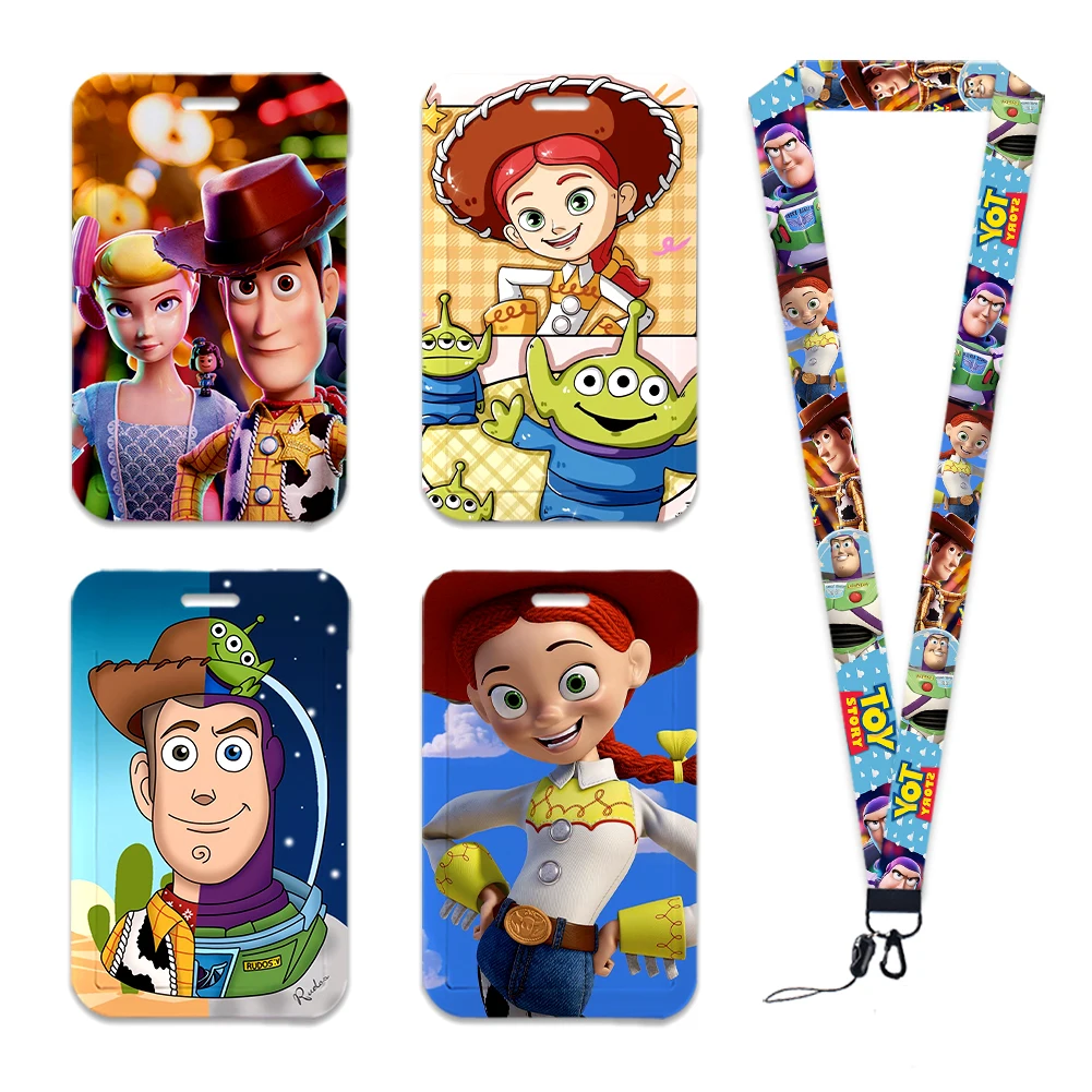 New Design Disney Toy Story Neck Strap Lanyard Card Cover Cartoon Badge Holder Id Card Students Hang Rope Kids Girls Boys Gifts