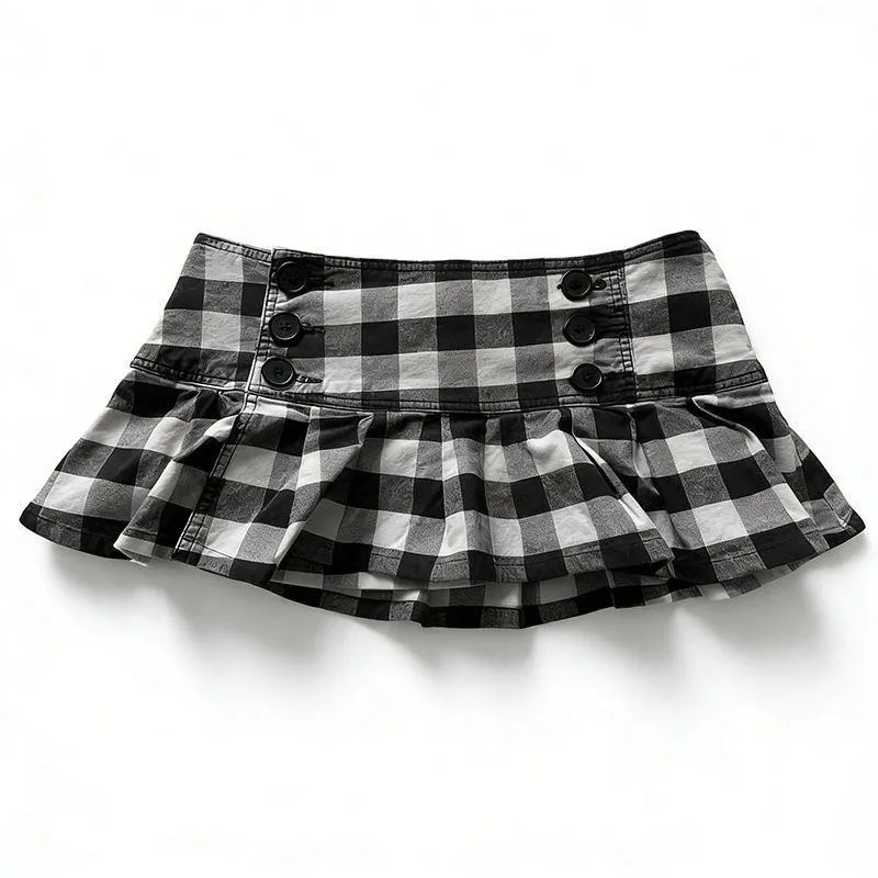 

Летняя женская одежда: элегантная короткая юбка в клетку с высокой талией, облегающая, повседневная, винтажная, из полиэстера, в стиле ретро.