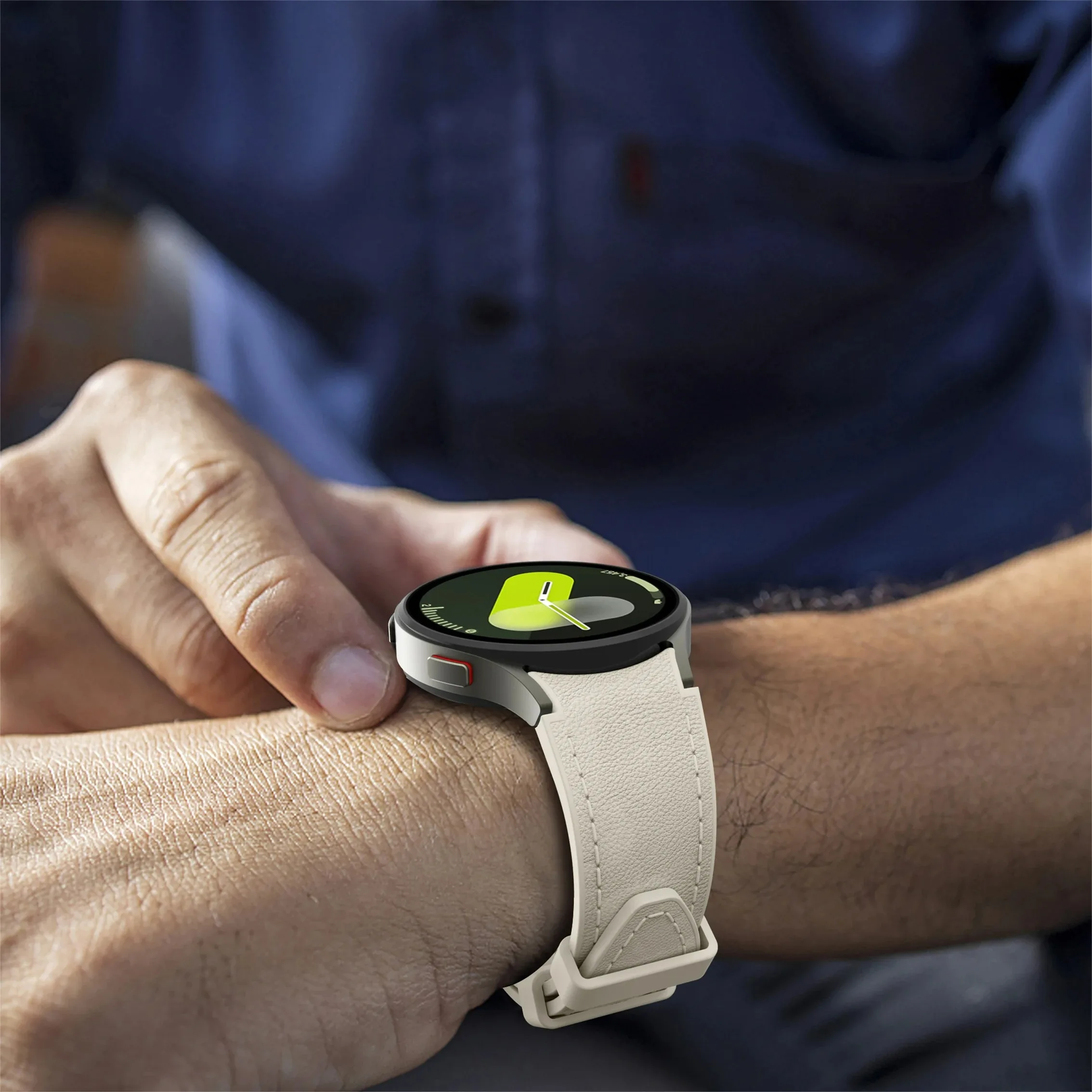 Leather+Silicone Strap for Samsung Galaxy Watch 7 FE 6 5 4 44/40mm Replacement watchband For Galaxy 6 classic 47/43mm/5 pro 45mm