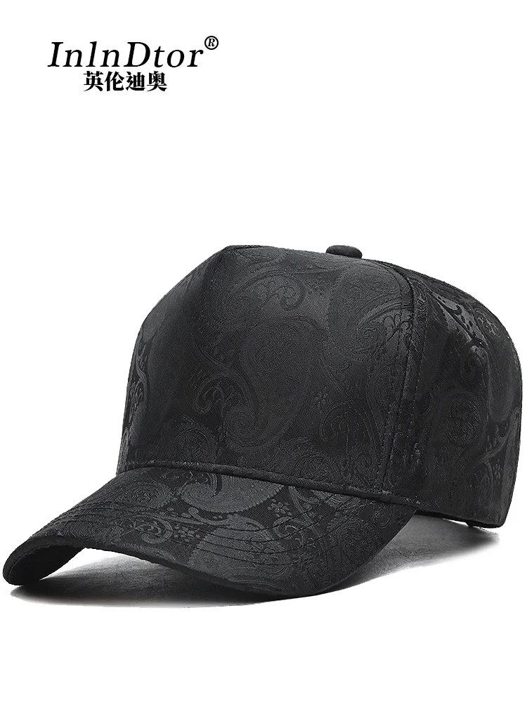 InlnDtor new simple cashew print embroidery big head girth men\'s baseball cap fashion casual sunscreen visor hat women