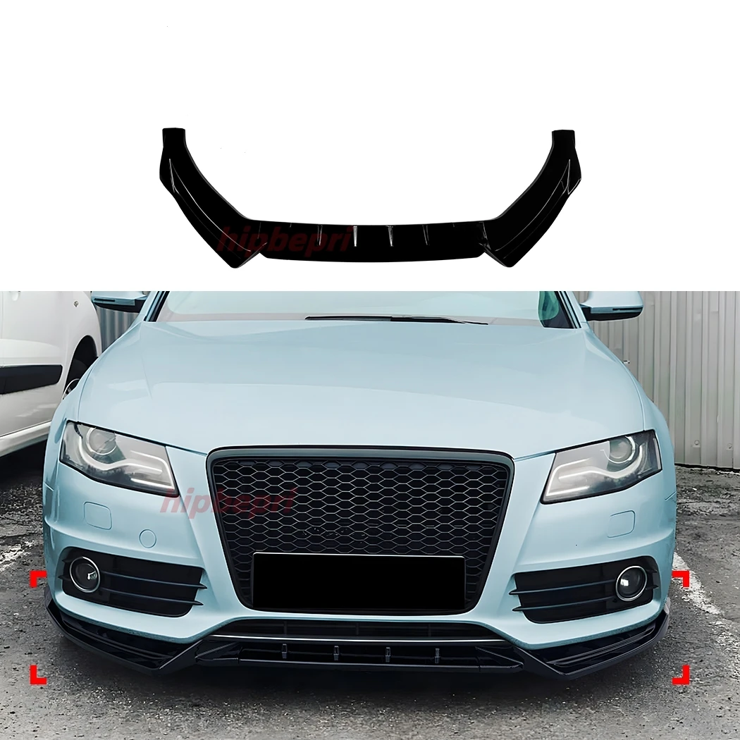 

For AUDI A4 S4 B8 S-line Pre-Facelift 2009-2012 Car Front Bumper Splitter Diffuser Lip Car Spoiler Protector Chin Bodykits