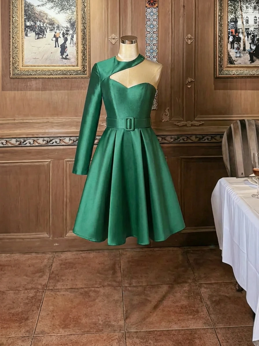 فستان سهرة قصير مثير على الموضة الفرنسية للصيف للنساء بدون ظهر وحزام بدون حمالات فستان حفلات نحيف أنيق للمناسبات الرسمية #1