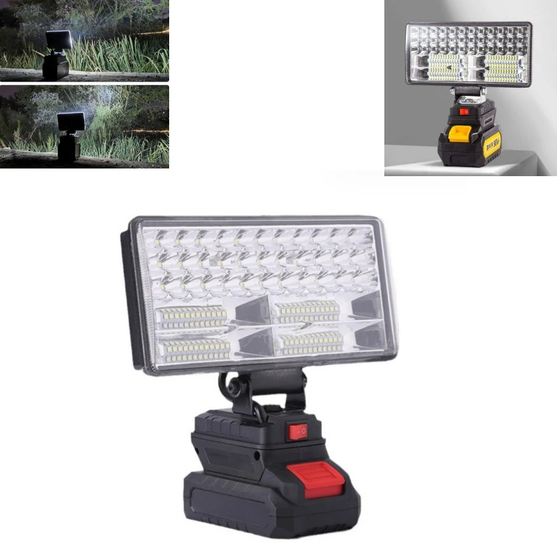 For 18V Li-ion Battery LED Work Light 4 6 8Inch Flashlight Portable Emergency Flood Lamp Camping Lamp For BOS