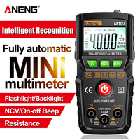 ANENG M107 Mini Multimeter Professional 4000 Counts Digital AC/DC Voltage Cument Resistance NCV Induced Voltage Tester Tools