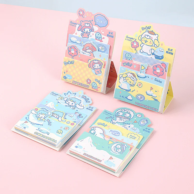 4 pcs/lot Sanrio Melody Cinnamoroll Memo Pad Sticky Notes Stationery Label Notepad Planner Sticker Post School Supplies