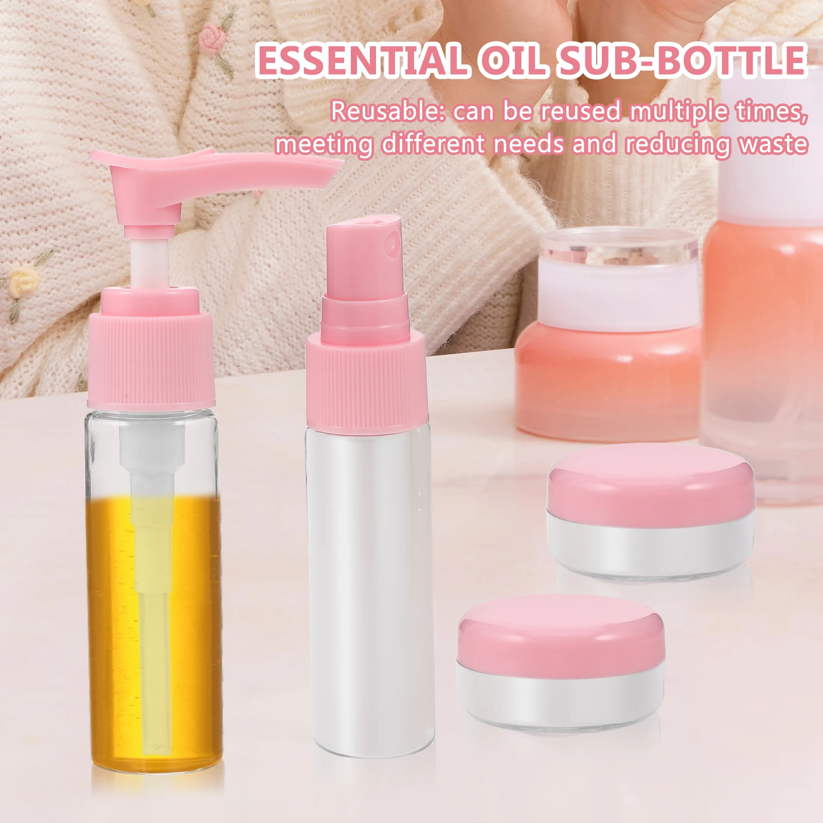 مجموعة واحدة من زجاجات رذاذ السفر، حاويات صغيرة محمولة قابلة لإعادة الملء، صغيرة خفيفة الوزن، مرطب عطر للوجه