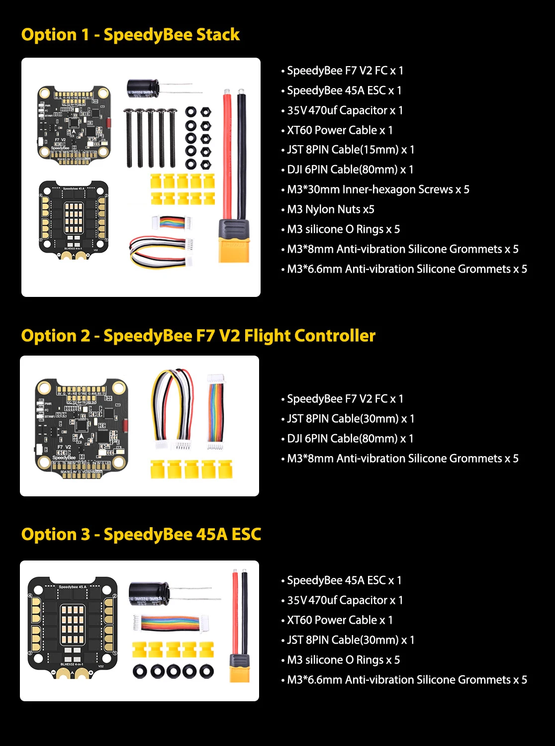 SpeedyBee F7 V2 BL32 45A Stack(with V22 ESC)